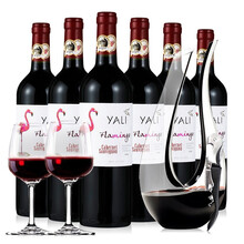 超市	【2020智利一级庄丨全年价保丨限时抢购】冰川集团智利原瓶原装进口红酒 佳沃醇美汇酒庄直供干红葡萄酒 火烈鸟赤霞珠 整箱醒酒器套装750ml*6