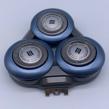 飞利浦剃须刀S6000系列刀头S6011 S6550 S6840 S6580刀网卡门配件 蓝色卡门支架+国产刀头