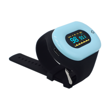 新生儿血氧仪蓝牙婴儿童腕式心率监测仪医用脉搏血氧饱和度检测仪 天使蓝