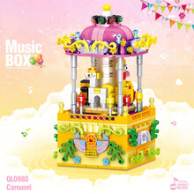 乐高男孩子女孩圣诞树系列新年礼物旋转小屋音乐盒拼装积木玩具儿童生日礼物 旋转木马音乐盒【607片】