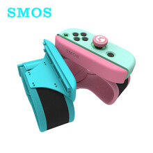 SMOS任天堂switch腕带ns舞力全开跳舞手腕手环joycon游戏手柄绑带justdance手腕 粉拼绿（一长一短）