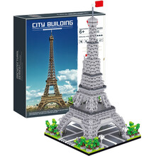 泰姬陵微颗粒天安门乐高成人迪士尼城堡积木立体拼图高难度拼装拼插模型建筑街景男女孩儿童女生玩具生日礼物 巴黎埃菲尔铁塔3585颗粒