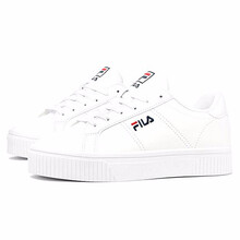 斐乐Fila 女士低帮系带板鞋青春时尚轻便小白鞋PANACHE休闲运动鞋 5CM00772 154 白色粉logo 6.5/37.5
