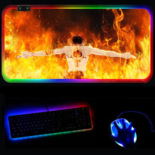 首爵 海贼王发光鼠标垫 个性化定制超大RGB发光鼠标垫 电竞专业吃鸡游戏鼠标垫 办公桌垫 图二十 300*600厚度4