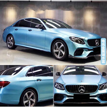 汽车改色膜电光金属黑武士战斗灰全车膜整车身贴膜哑光改装饰 电光湖水蓝 车型齐全，适合99%车型，其他车型请备注