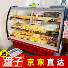 简所电器凉菜卤菜展示柜冷藏熟食保鲜柜鸭脖展示柜鲜肉保鲜柜烧烤柜商用直冷熟食展示柜三层点菜柜冰柜展示柜 经典款-前后开门 160*65*123cm