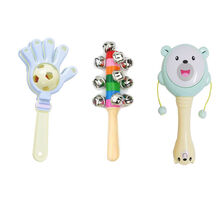 姒桀 拨浪鼓 拍拍手摇铃拨浪鼓玩具手持铃铛拍手玩具婴儿儿童安抚铃铛玩具 拍手摇铃拨浪鼓彩虹摇铃各1个