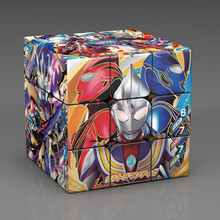 2021新款奥特曼神奇卡通创意三阶魔方玩具 儿童魔方 个性图片定制 奥特曼-卡牌-大孔