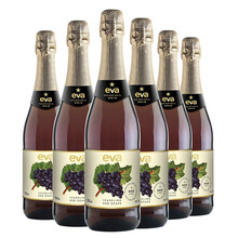 伊娃EVA 无酒精气泡酒 西班牙红葡萄味气泡酒  原装进口 750ml*6瓶 整箱装