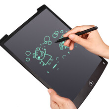 液晶手写板儿童绘画板涂鸦电子光能小黑板写字板手绘板 黑色8.5寸【粗笔】
