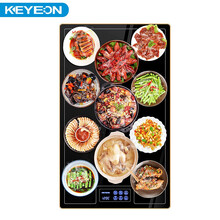 凯易欧 （Keyeon）饭菜保温板热菜板暖菜板家用多功能火锅加热板热菜神器圆形旋转餐桌加热转盘 【方形80*48】【智能款】【黑色】