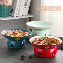 陶瓷酒精锅干锅锅炉子套装家用蜡烛加热炉小火锅花菜锅牛蛙锅筱娥惠 蜡烛50装