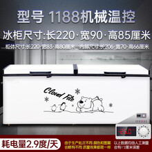 壹達 商用 卧式大容量大冰柜商用冰箱大容量家用冷藏冷冻柜单双温冷柜 液晶数显版-1188单l温款