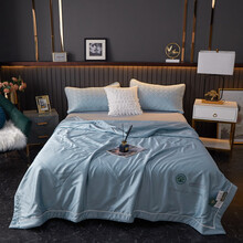 乳胶被夏凉被夏天被子被芯夏被天然乳胶泰国风 天蓝 200X230cm