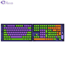 AKKO ASA球帽 初号机配色键帽大全套 PBT二色键帽 适配于61/68/84/98/108键