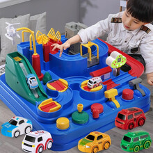 糖米抖音同款儿童玩具小汽车大冒险闯关停车场套装网红轨道车火车益智玩具男孩女孩亲子互动礼物标准版