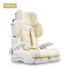 ForU芙儿优智能儿童安全座椅 五点式安全带 宝宝婴儿汽车载isofix保姆舱（9个月-6岁）1 【C款通风+加热+APP】米色