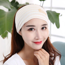 月子帽春夏 产妇产后坐月子帽子春秋孕妇头巾防风透气时尚夏季薄款春夏天用品 彩棉网眼松紧头巾