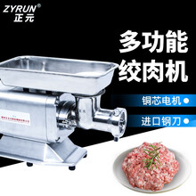 正元 电动台式绞肉机商用搅肉机大功率不锈钢全自动强力搅拌碎肉机灌肠机RY-12S IMP近口电机12型1.1KW高脚