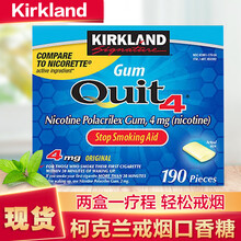 【现货】Kirkland 戒烟糖 戒烟口香糖尼古丁咀嚼胶 柯克兰美国进口原味尼古丁口香糖 原味4mg  190粒