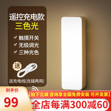 ‼️充电免布线遥控壁灯房间调光免接线免打孔无线免安装粘贴式感应灯佛山灯具照明 遥控充电三色款2000mA 充插两用