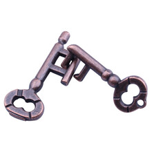 puzzle魔金锁 30款合金魔金锁解锁解环高难度烧脑解闷神器 乳白色 钥匙