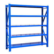 施尔福轻型货架仓储100kg/层家用置物架仓库货架库房展示架金属层架 蓝色长200*宽50*高200cm五层主架