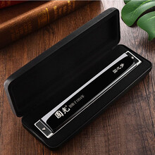 上海国光口琴28孔重音高级成人专业演奏级28孔复音C调初学者学生儿童入门自学 【演奏款】28孔黑色复音+学习资料