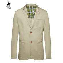比华利保罗BEVERLY HILLS POLO CLUB 【全棉轻薄修身】横拉链口袋2西服 浅卡其 52B
