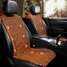 牧饰环保木珠汽车坐垫2021新款夏季手工编织透气专用凉座垫套 原木咖 雪铁龙C3XR云逸C4天逸C5爱丽舍C4L世嘉C6
