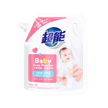 超能  婴幼儿天然皂粉1kg专研温和洗护婴儿椰子油温和洗尿布奶渍果渍 1Kg*1袋