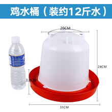 小鸡饮水器食槽自动喂食盆饲料鸡料桶喂水器喝水壶槽养鸡设备用品 鸡水桶(约12斤)买5送1