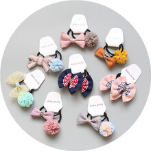 5对宠物狗狗头绳 泰迪皮筋发圈头花约克夏马尔济斯皮筋 款式三颜色随机发皮筋5对装