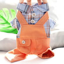 夏季薄款泰迪博美贵宾小型犬比熊约克夏雪纳瑞狗狗衣服宠物四脚衣 如图 XS背长18cm(建议1-2斤)