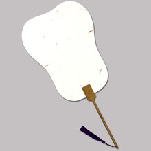 宣纸团扇古风空白DIY扇子芭蕉扇圆形无骨绘画扇手绘纸扇和风日式双面加厚宣纸空白团扇子 宫扇手绘画国画 红花-芭蕉宣纸团扇