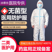 涂泰克医用防护服隔离衣一次性连体全身医疗防护隔离服带帽防水防感染防疫全装防护ICU无菌 医用防护服-尺码175