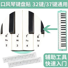 口风琴键盘贴专业37键32键27键适用音标贴 奇美铃木初学入门音阶贴 37键口风琴通用音标贴【两套】