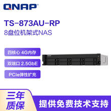 威联通（QNAP）TS-873AU-RP 八盘位机架式企业级NAS网络存储服务器 备份共享磁盘阵列 4G 内存 112TB【企业盘14T*8】