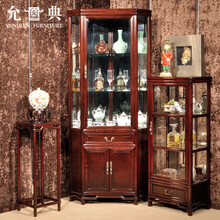 允典红木家具非洲花梨（学名：刺猬紫檀）明式三角酒柜客厅餐厅中式简约储物收纳柜酒橱 明式三角酒柜(栗壳色) 单门