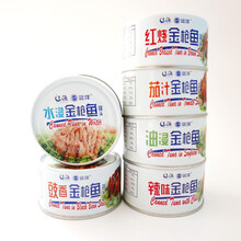大连辽渔远洋金枪鱼罐头水浸油浸辣味茄汁蜜汁红烧豉香中段鱼肉 蜜汁金枪鱼185g*24盒x1