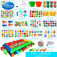 迪士尼 大型摆摊儿童充气钓鱼池玩具套装广场夜市赚钱磁性塑料鱼竿戏水池六一生日礼物抖音网红款 4平钓鱼池套餐