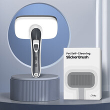 LAIKA 猫梳子 宠物用品狗毛猫毛清理器 猫咪梳毛刷猫神器 猫毛梳去浮毛梳宠物除毛器美容用品 全粘珠礼盒装