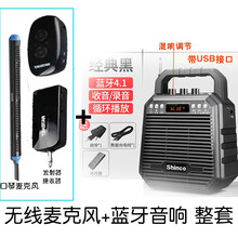 口琴拾音器 无线麦克风手机蓝牙伴奏磁吸式话筒U段40米舞台 24孔28孔口琴通用无线麦+20CM 大小蓝牙音箱