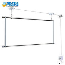 【免费上门安装】风轻扬 阳台手摇单杆双杆式三杆室内升降晾衣架不锈钢晒被子神器晾衣杆晒衣架自动铝衣架 单杆+晒被杆 (加厚304不锈钢) 1.8米不配衣架