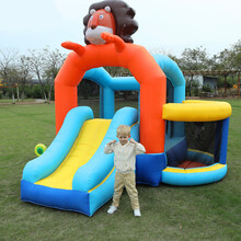 充气城堡 小型家用新款儿童充气城堡家用室内小型滑梯乐园淘气堡跳床宝宝玩具游乐场 狮子城堡