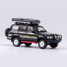 NZG其辉 kengfai 1:64 丰田LC80陆地巡洋舰SUV越野车改装合金汽车模型 收藏摆放 LC80 改装版 珠光黑