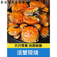 5折 全母香辣蟹大闸蟹螃蟹即食罐装麻辣小螃蟹熟食香辣零食