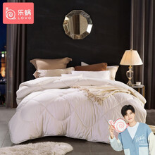 LOVO乐蜗家纺 羊毛被 英国进口被芯被子冬厚被加厚保暖双人冬被 白色150*215cm
