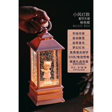 旋转木马音乐盒520音乐盒水晶球女生生日礼物女孩跳舞芭蕾八音盒公主旋转木马 桔色 艾莎天使