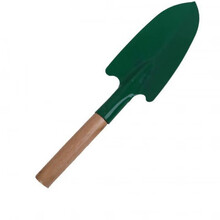 【好店认证】塑料沙滩铲儿童玩具大号铲子工具不锈钢铲子女孩宝宝套装户外活动 全长26厘米实木把柄小铁铲 颜色随机1把